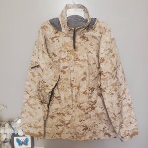 Genuine USMC Gore-Tex Desert Top Jacket Lightweight Hardshell Marpat Med-Long